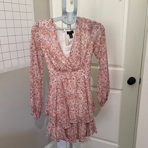 Japna Pink Floral Long Sleeve Dress